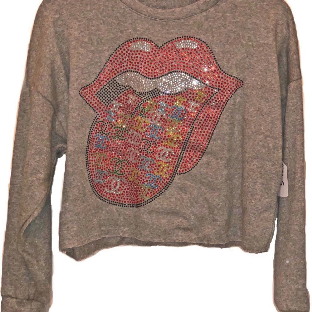 Crewneck Sweatshirt W/ Multicolor Rolling Stones - Picture 7 of 7